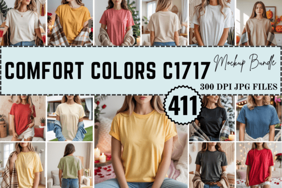 Comfort Colors C1717 Mockup Bundle Illustration Maquettes de Produits Par LoomCraft