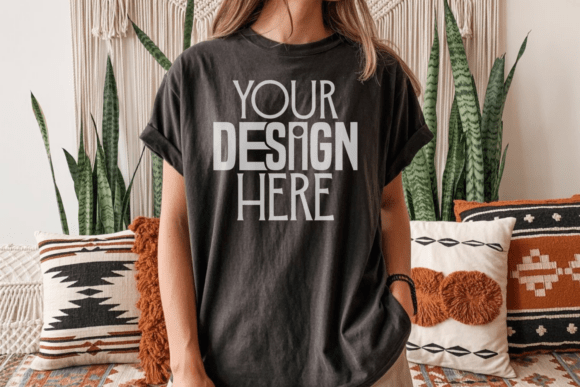 Comfort Colors C1717 Pepper Shirt Mockup Graphic Product Mockups By LoomCraft