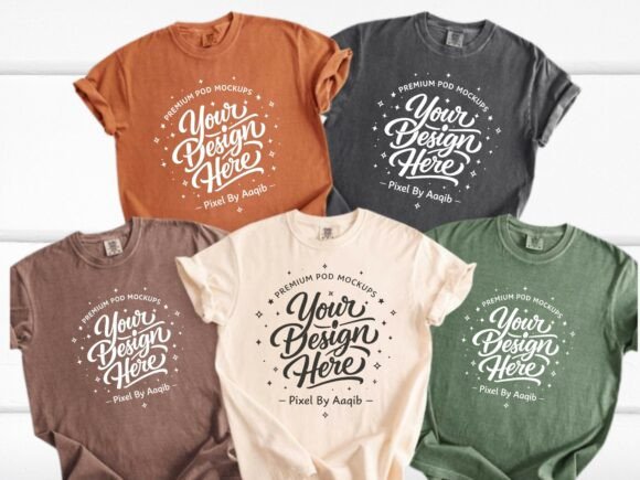 Comfort Colors C1717 Flat Lay Mockup