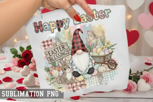 Preview of Happy Easter Sublimation PNG Design T-shirt, sticker, and sublimation design