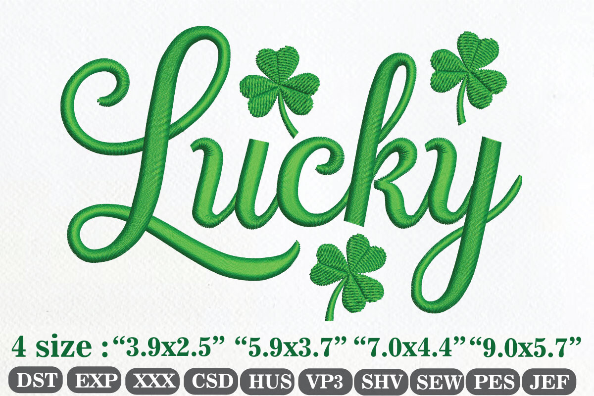 Lucky Embroidery Design