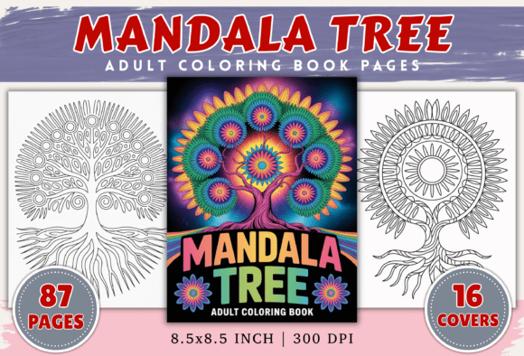 Mandala Tree Coloring Book for Adults