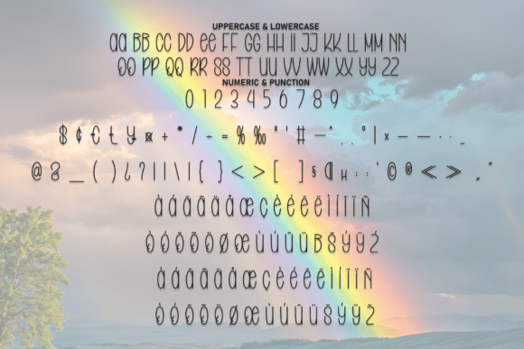 Rainbow Remember Font font preview - 6