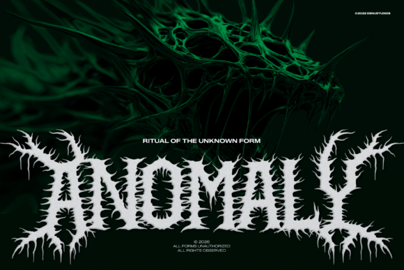 Rotspire | Black Metal Font PNG with transparent background - Preview 1