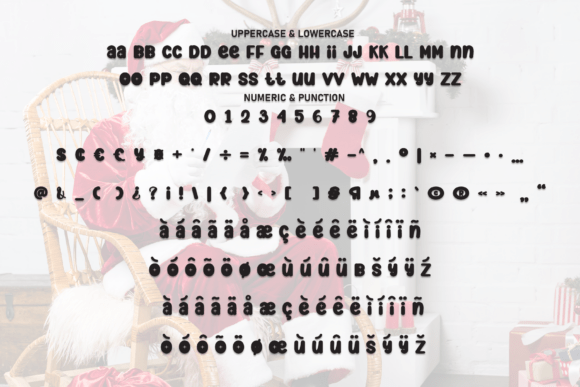 Santa Home Font PNG with transparent background - Preview 6