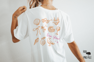 Summer Beach Doodle PNG Bundle Graphic by Lazy Cat · Creative Fabrica
