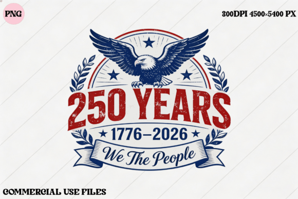 USA 250 Years We the People Eagle Design Graphic T-shirt Designs By Design Vibe