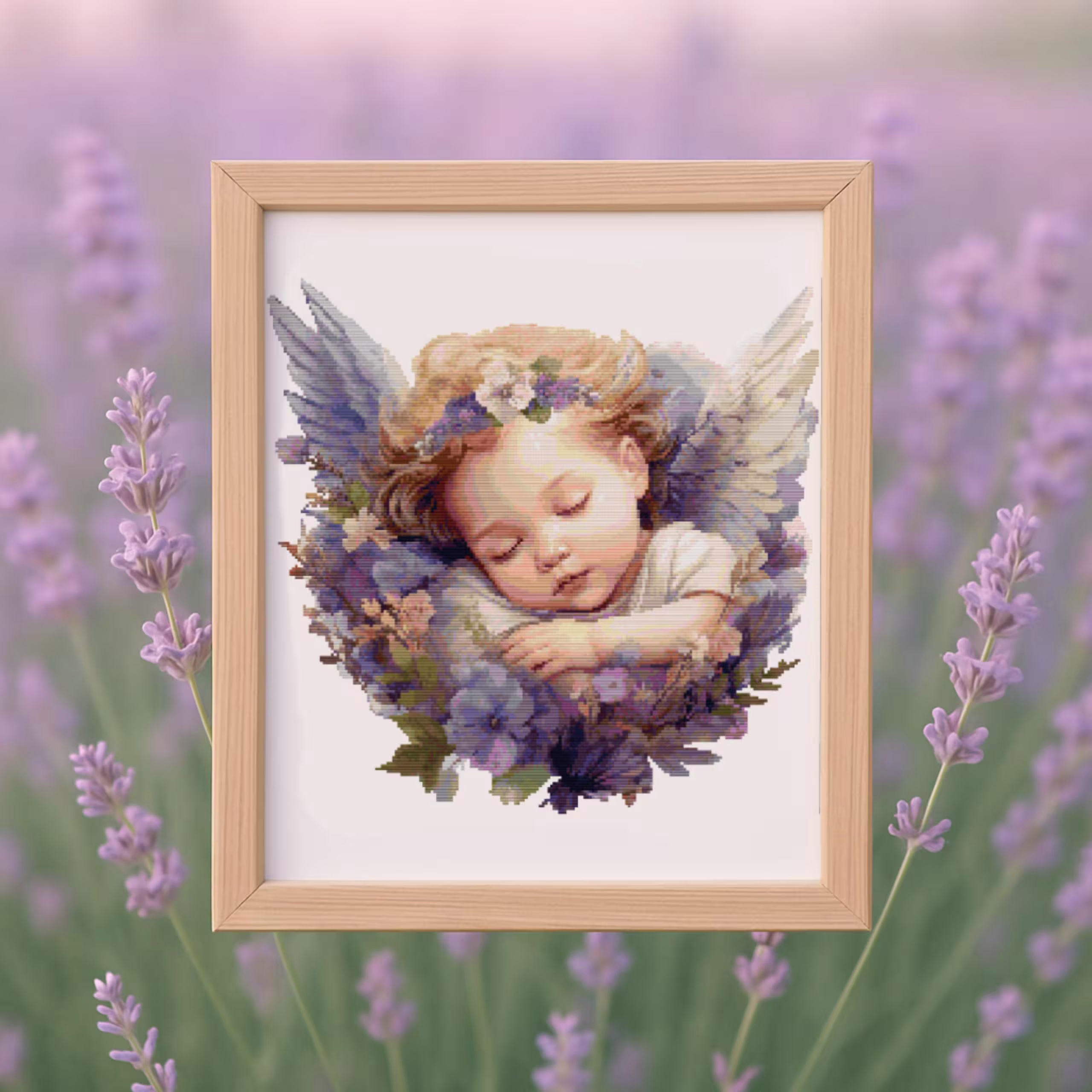 🪻Baby Lavender Angel Cross Stitch
