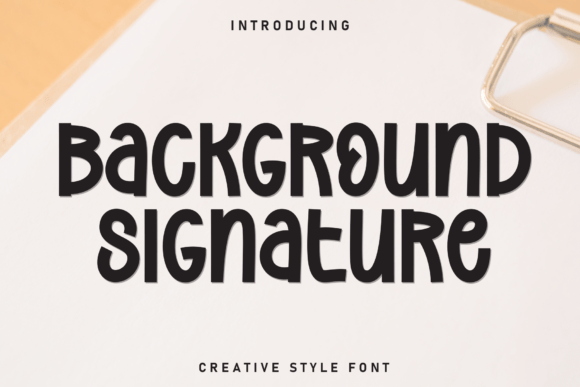 Background Signature Fonts