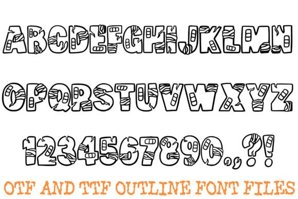 Bandage Bump Font PNG with transparent background - Preview 1