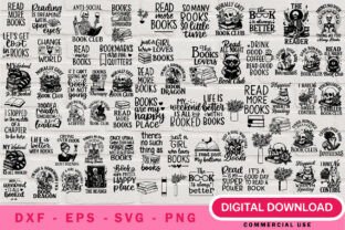 Book Lover Reading SVG Bundle Graphic by SVGDesignRocket · Creative Fabrica