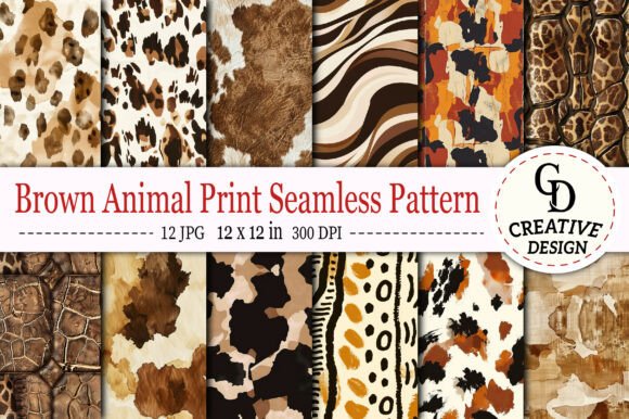 Brown Animal Print Seamless Pattern Graphic by Creative Design ...