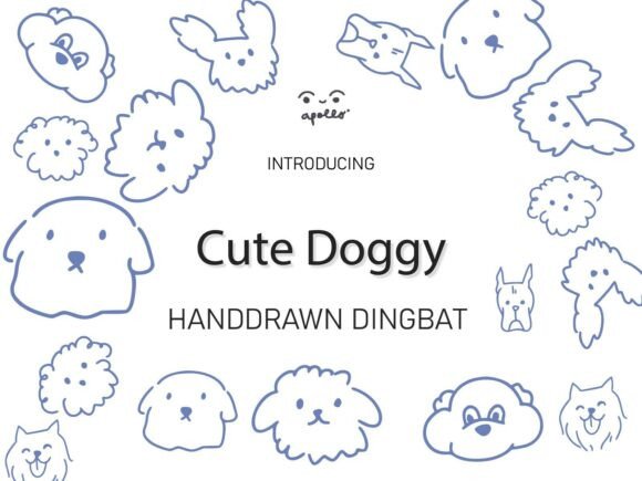 Preview of Cute Doggy dingbat font