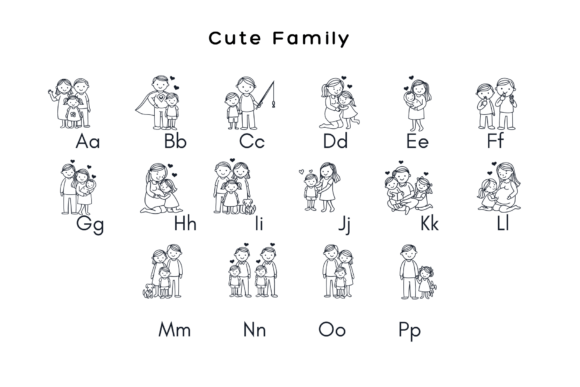 Cute Family Doodles Font - Preview 5