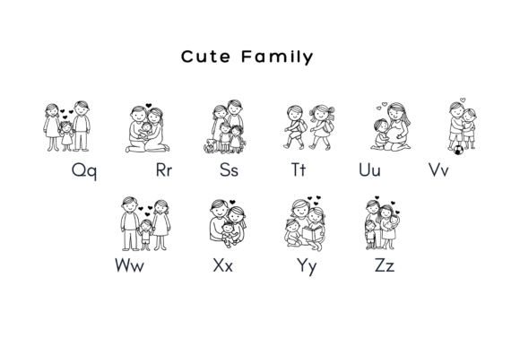 Cute Family Doodles Font - Preview 6