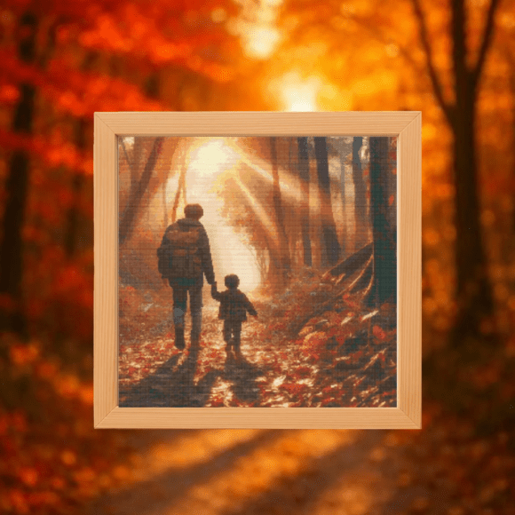 🍂Fathers Walk Cross Stitch