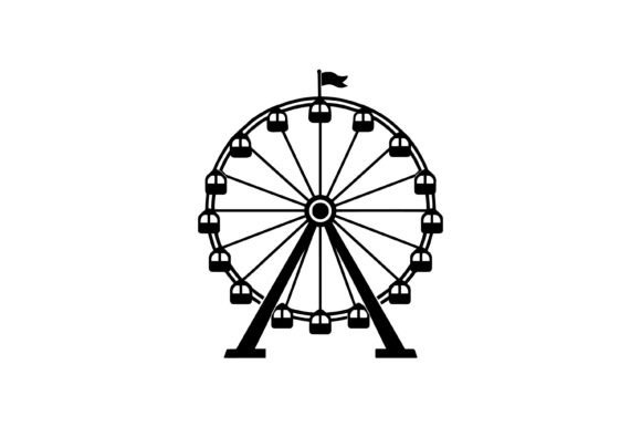 Ferris Wheel Silhouette Icon