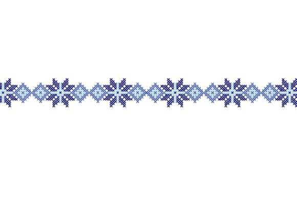 Folk Cross Stitch Border Embroidery