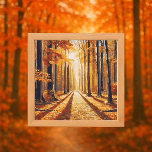 🍂Golden Pathway Cross Stitch Pattern