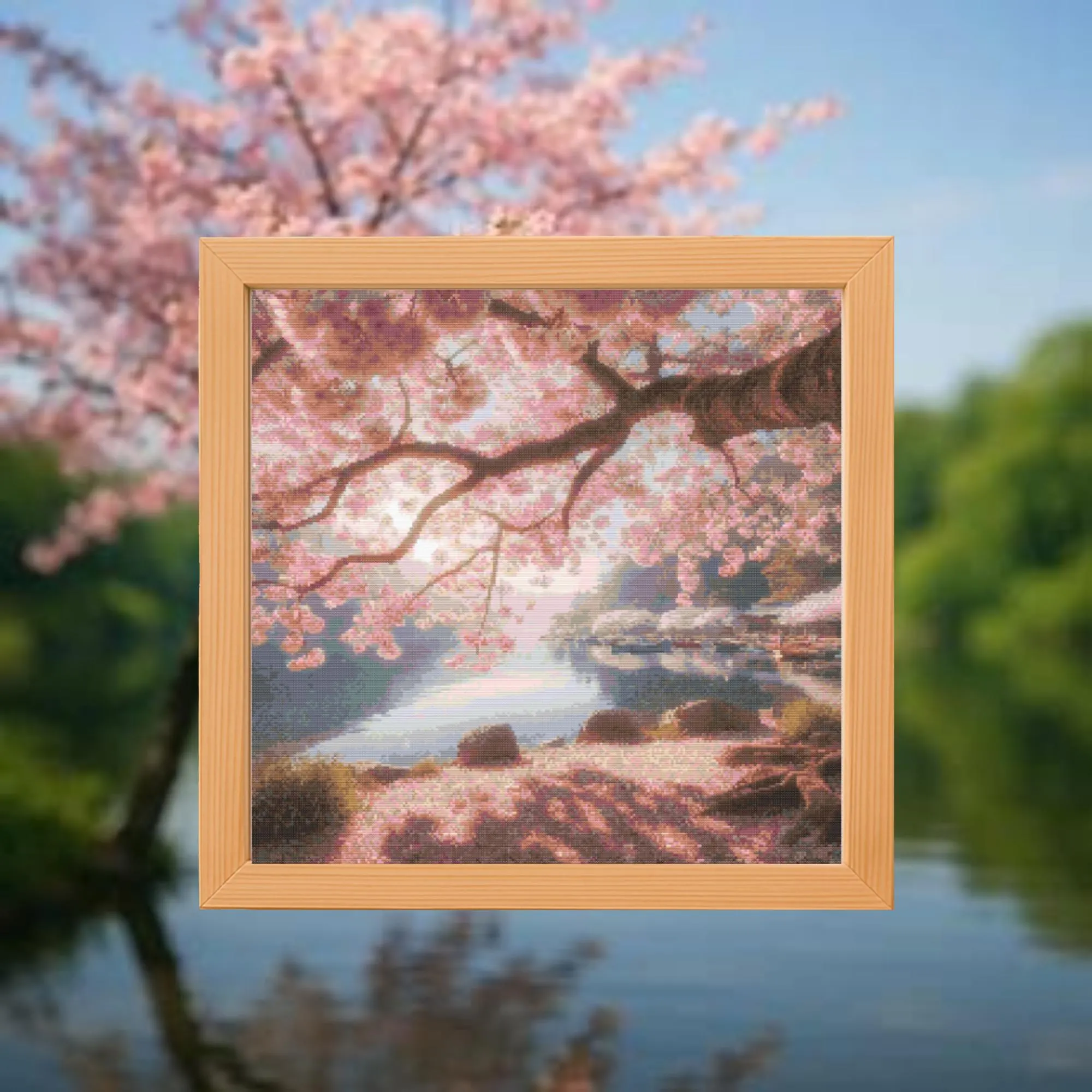 🌸Lakeside Petals Cross Stitch Pattern