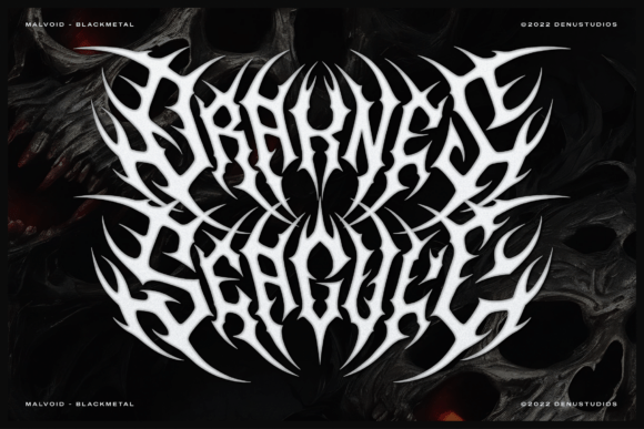 Malvoid Font PNG with transparent background - Preview 2