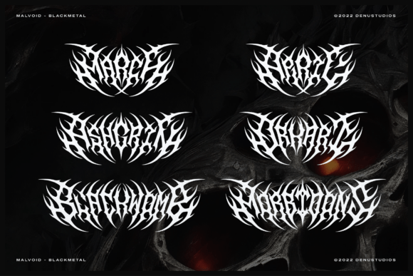 Malvoid Font PNG with transparent background - Preview 4