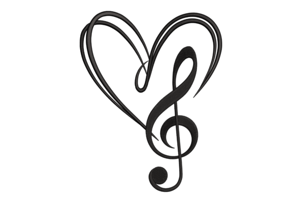 Music Heart Treble Clef – Minimal