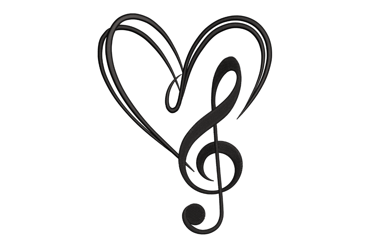Music Heart Treble Clef – Minimal
