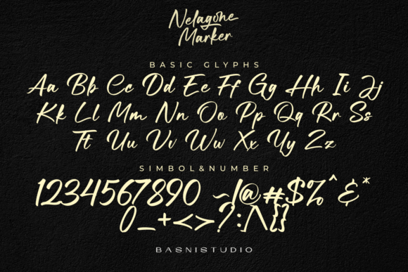 Nelagone Marker Font PNG with transparent background - Preview 6