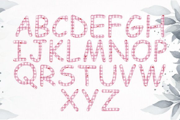 Preppy Pattern Font PNG with transparent background - Preview 1