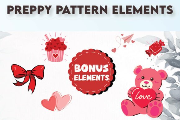 Preppy Pattern Font PNG with transparent background - Preview 4