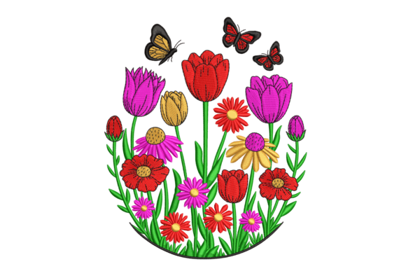 Spring Flower Garden – Butterflies