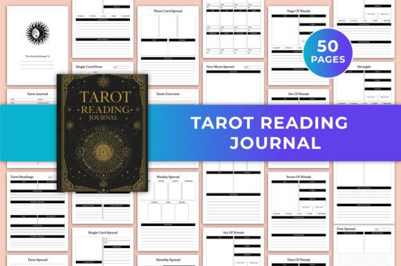 Tarot Reading Journal Canva KDP
