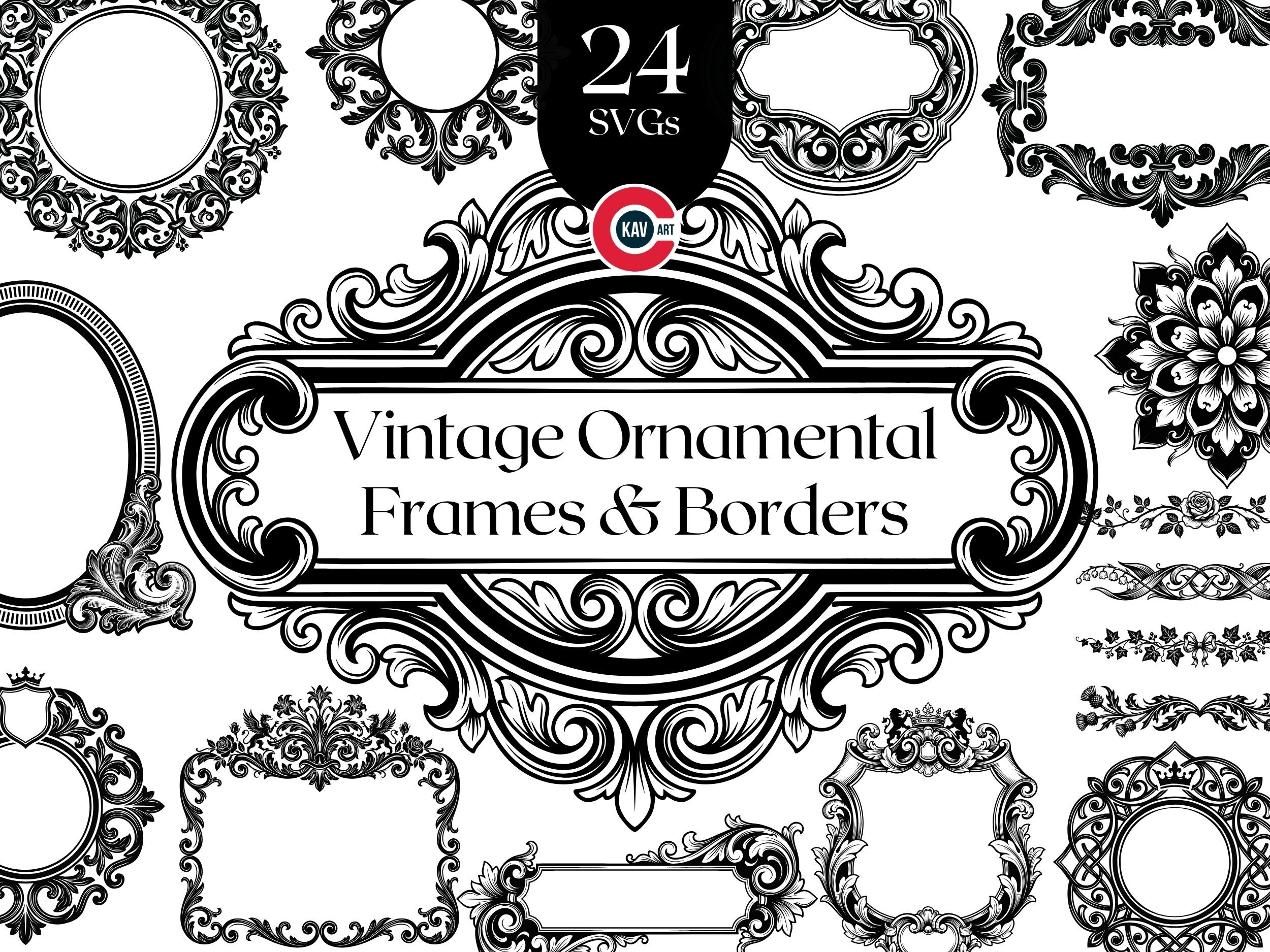 Vintage Ornamental Frames and Borders