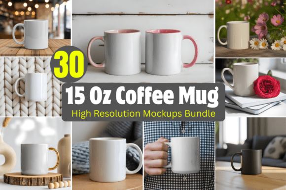 15 Oz Coffee Mug Mockups Bundle Grafik Produktmodelle (Mockups) Von Mockups Verse Pro