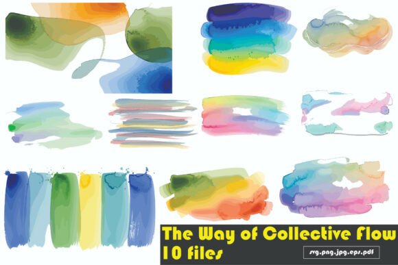 Abstract Watercolor Brush Strokes