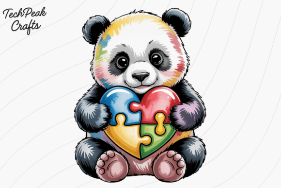 Autism Panda Png Graphics