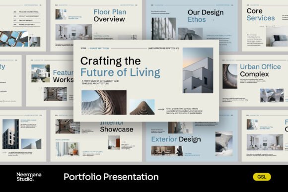 Beige Minimal Portfolio Google Slide