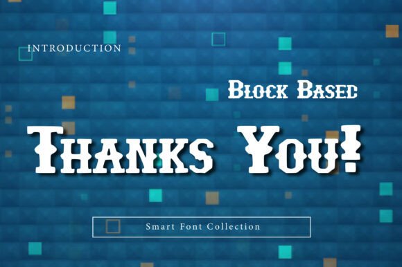 Block Based Font PNG with transparent background - Preview 2