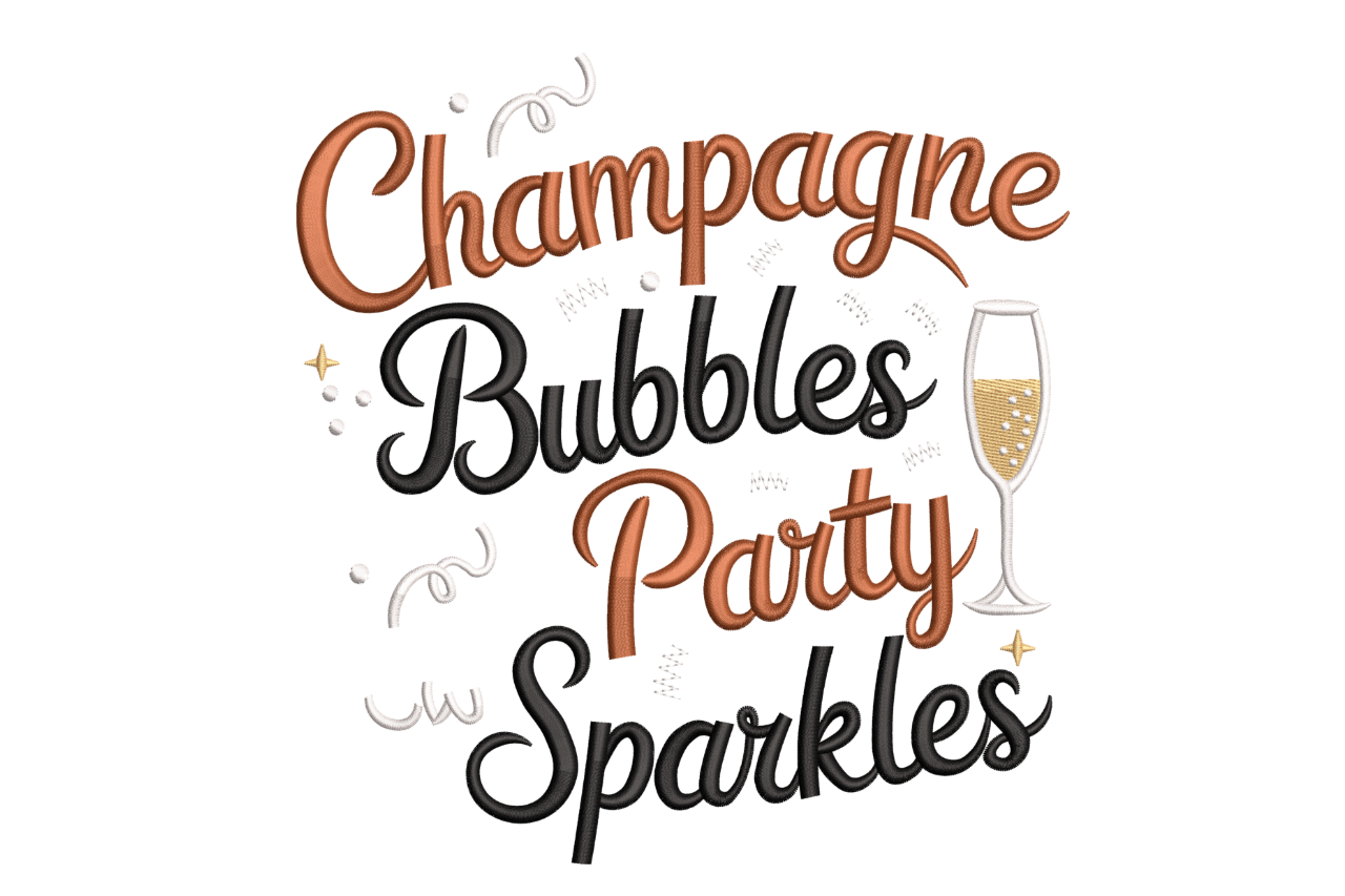 Champagne Bubbles Party Sparkles