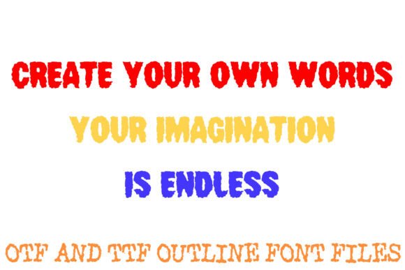 Chewed Torn Font PNG with transparent background - Preview 2