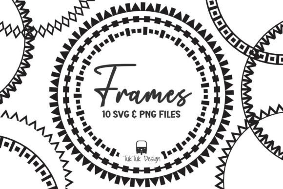 Circle Frame Border Pattern Svg & Png Graphic Decorative Elements By TukTuk Design