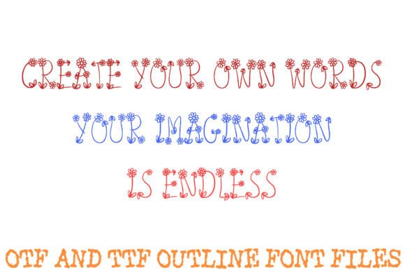 Daisy Flower Font - Preview 2