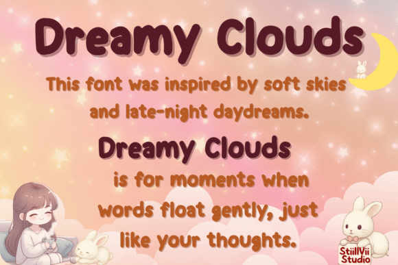 Dreamy Clouds Font - Preview 1