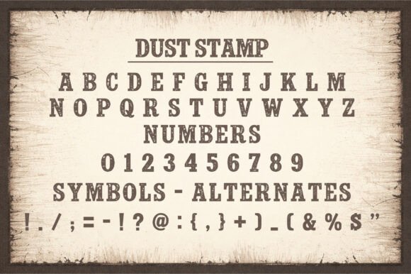 Dust Stamp Font - Preview 1