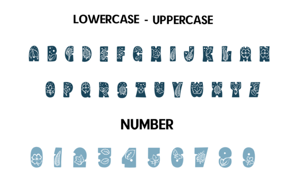 Floral Leaves Font - Preview 1
