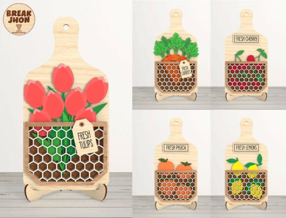 Fresh Produce Tiered Tray SVG Laser Cutting By Break Jhon
