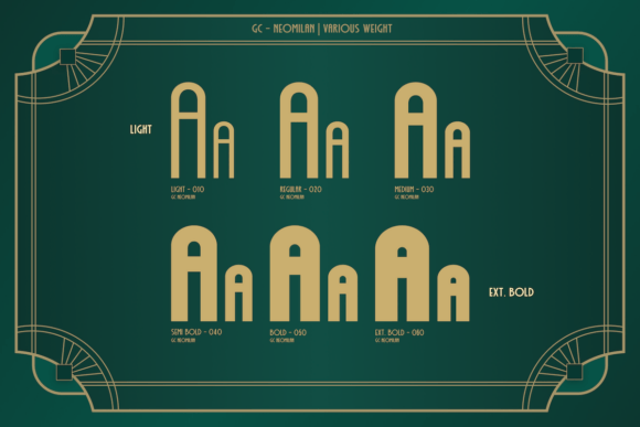 Gc Neomilan Font PNG with transparent background - Preview 3