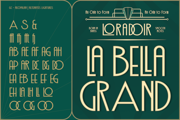 Gc Neomilan Font PNG with transparent background - Preview 4