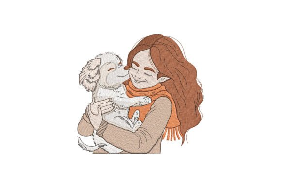 Girl and Her Dog